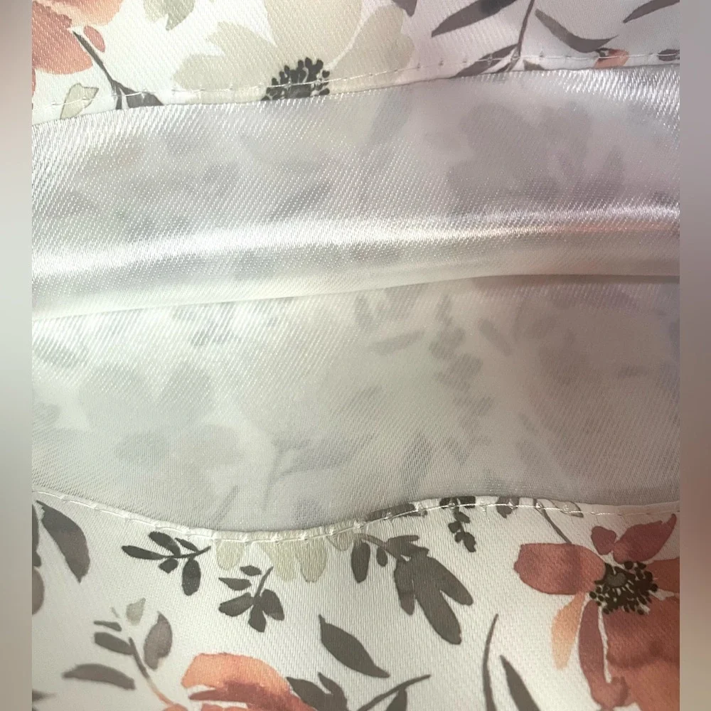 2 Blackout Grommet Drapes Panels Floral Cream Tan Rose Green 37 x 84 ea NEW NWT